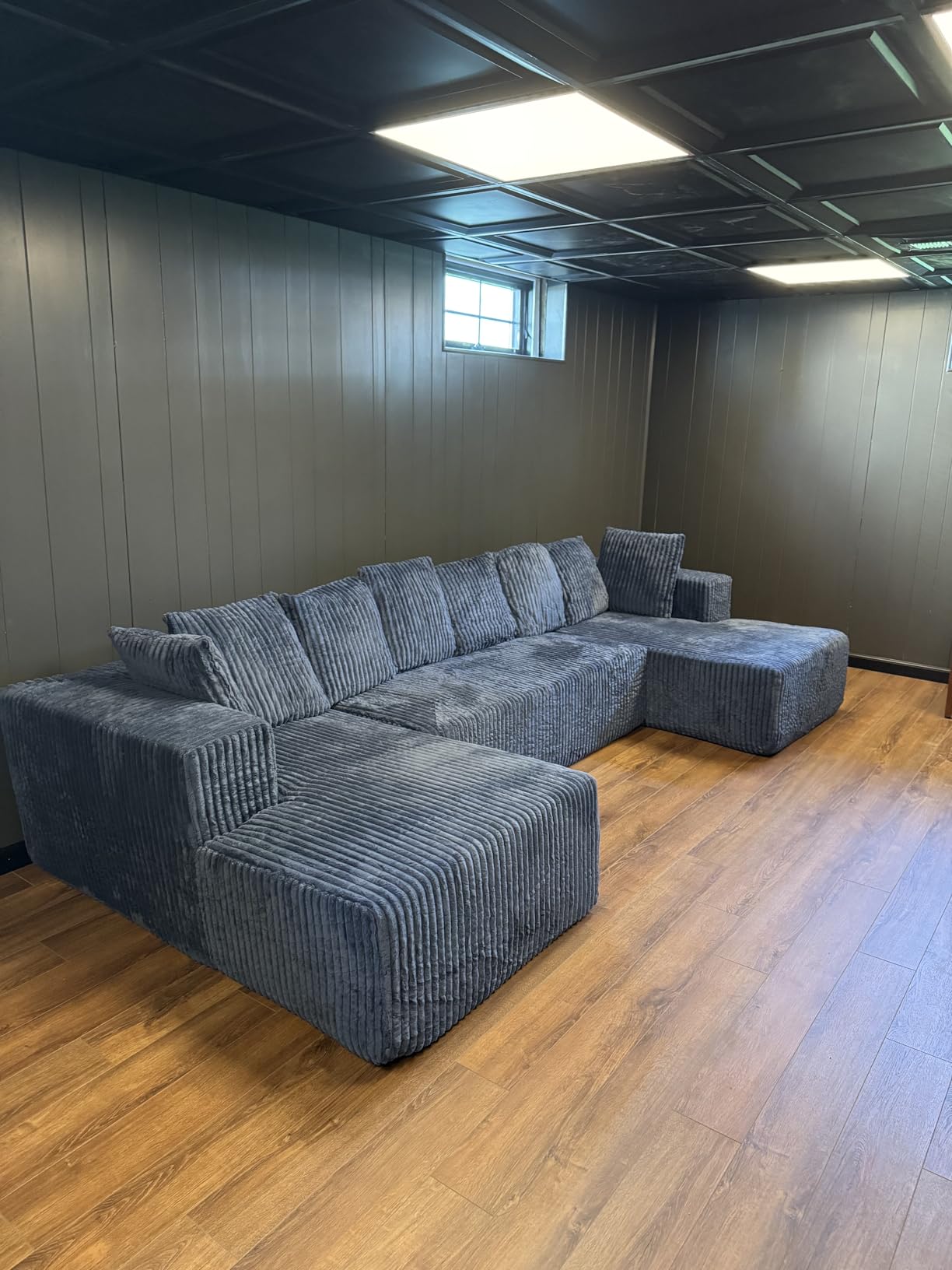 DeepMelt Extra Plush Modular Sectional Black
