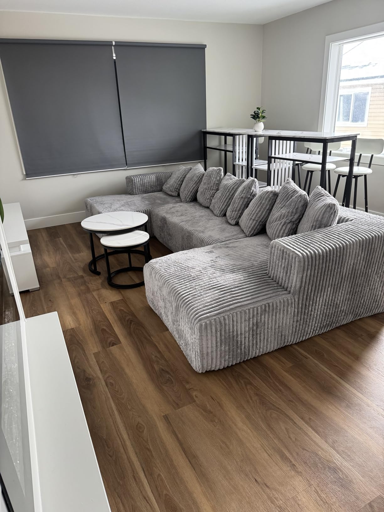DeepMelt Extra Plush Modular Sectional Grey