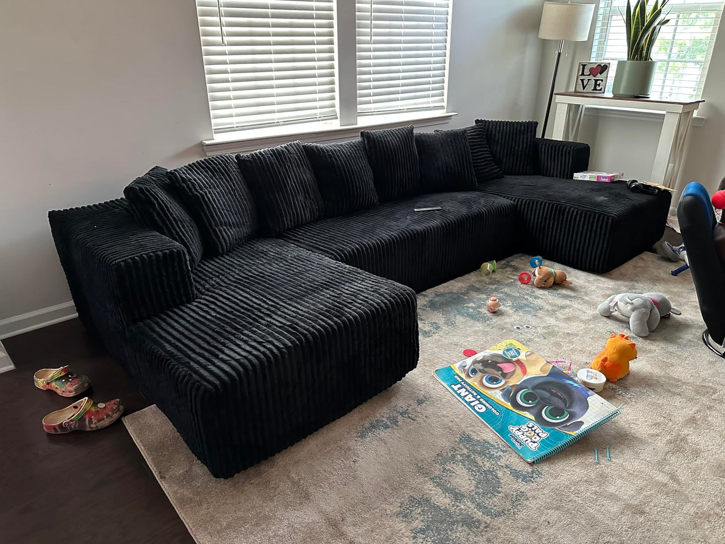 DeepMelt Extra Plush Modular Sectional Black