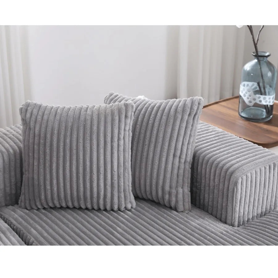 DeepMelt Extra Plush Modular Sectional Grey