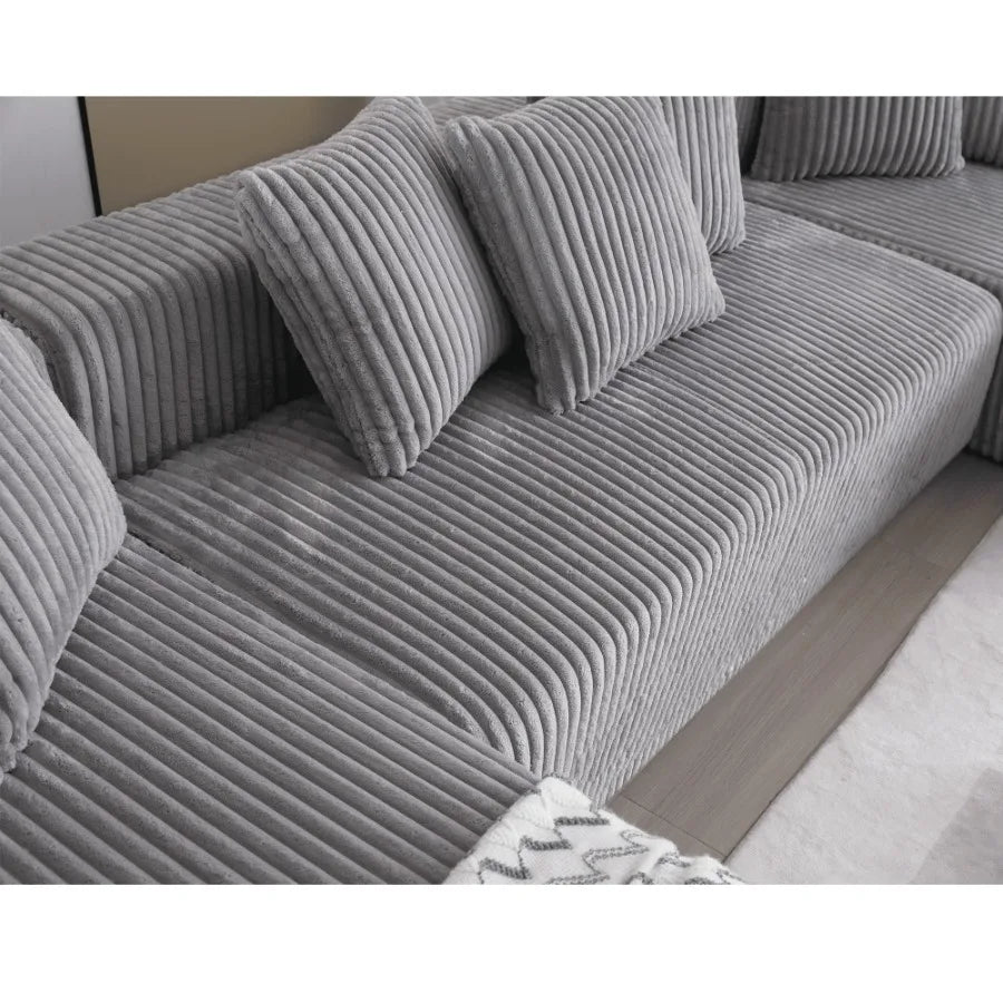 DeepMelt Extra Plush Modular Sectional Grey