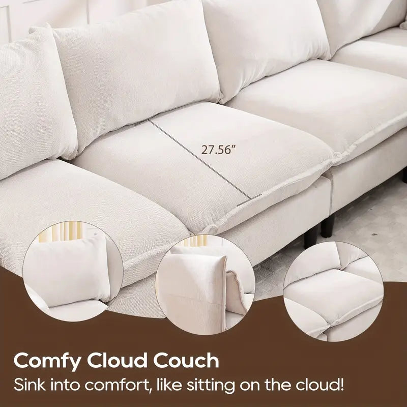 Nimbus Shift Adjustable Cloud Couch White