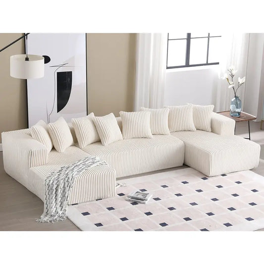 DeepMelt Extra Plush Modular Sectional White