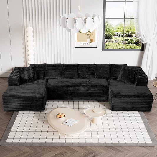DeepMelt Extra Plush Modular Sectional Black